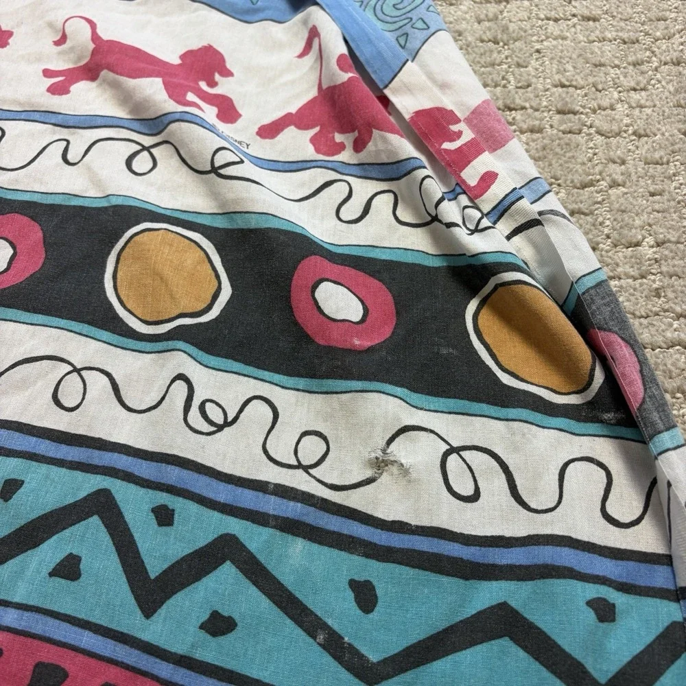 Vintage 90's Disney Lion King Twin Fitted Sheet Made in USA Simba